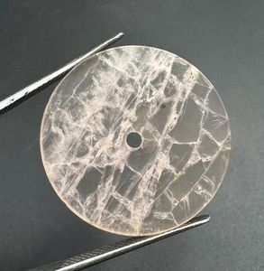 Cadran de montre en quartz rose naturel, 31,50 mm, épaisseur 1,50 mm, rond poli, trou central de 2 mm, fabrication de montres sur mesure, cadran K Gems-1004 - Product Image 3