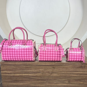 Sacs de voyage mini Speedy tendance pour femmes, motif damier, sac à main bandoulière, sac de nuit avec sangle réglable - Product Image 5