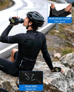 Gants mi-doigts avec absorption des chocs, antidérapants pour le cyclisme, la gym, l'entraînement, la musculation, les activités de plein air, le VTT, la moto tout-terrain, l'équitation - Product Image 5
