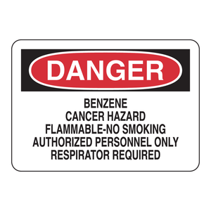 Panneau de signalisation de sécurité - Interdiction de fumer - Respirateur requis - Zone industrielle et laboratoire - Product Image 3