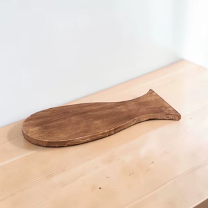 Planche à découper rectangulaire en bois d'acacia, écologique, antidérapante, avec support pour couteau, épaisseur 2,0 cm, artisanat Unicorn - Product Image 3
