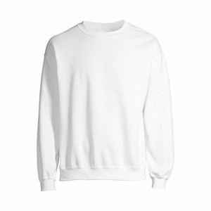 Nouveau sweat-shirt pour homme en polyester 100% blanc à col montant, coupe classique, tricoté, décontracté, coupe-vent, respirant - Product Image 1