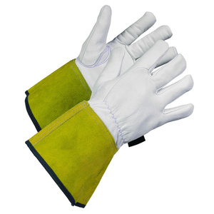 Gants de soudage TIG en cuir de chèvre et de vachette de qualité supérieure, résistants à l'abrasion, durables, pour travaux lourds - Product Image 4