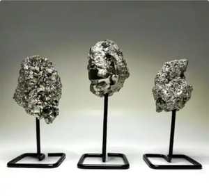 Hot sealing Wholesale natural pyrite <b>raw</b> <b>crystals</b> with stand craved healing love energy for mediation decoration unpolished - Product Image 1
