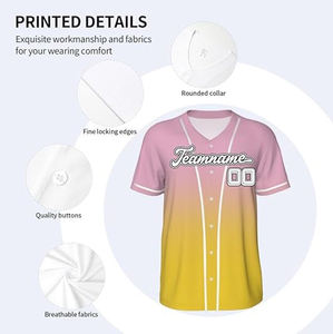 Camiseta de Béisbol Unisex Personalizada 100% Poliéster, Manga Corta, Transpirable, de Secado Rápido, Ropa Deportiva de Alta Calidad - Product Image 6