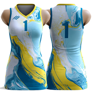 Design Your Own Netball Dress Tops Women Volleyball Dresses With Netball <b>Bibs</b> Heat-Transfer Printed Quick Dry Volleyball Dress - Product Image 1