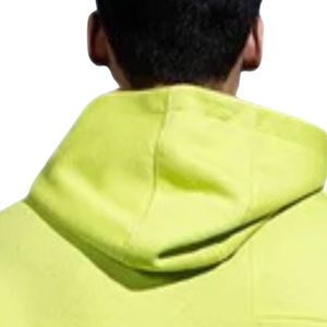 Sudadera con Capucha de Corte Regular en Verde Neón, Tela de Algodón, Estampado en el Pecho Izquierdo, Bolsillo Tipo Canguro, Bajo con Ribete, Estilo Casual Urbano, OEM ODM al por Mayor - Product Image 5