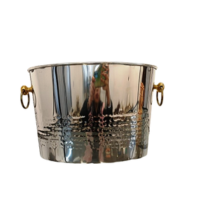 Seau à glace portable KAMRAN modèle 8451 en cuivre martelé, étanche et écologique, pour vin, bière, cocktails - idéal pour les fêtes et les mariages - Product Image 4