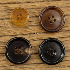 Botón Redondo de Cuerno Ecológico de 20MM, Calidad Premium, Cuatro Orificios, Color Natural, Venta al Por Mayor - Product Image 3