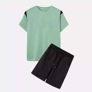 Conjuntos Deportivos de Verano para Hombre, Venta al por Mayor, Camiseta y Pantalones Cortos con Logotipo Personalizado, Ropa Deportiva para Gimnasio, Correr, Entrenamiento - Product Image 5