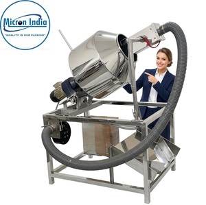 Mezcladora de Tambor Basculante Automática de Acero Inoxidable Industrial Micron India, Fácil Operación, Equipo para Transporte de Productos Químicos - Product Image 1