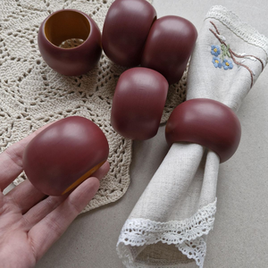 Anillos para Servilletas de Madera Hechos a Mano, Madera Natural Ecológica, Accesorios Decorativos para Mesa, Bodas, Cenas, Fiestas, Estilo Rústico - Product Image 2