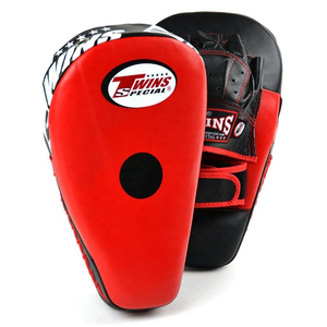 Twin Black Red White Customized Muay Thai Boxing <b>Focus</b> <b>Pads</b> Curved Training Gear Sparring Kickboxing Punching Mitts - Product Image 1