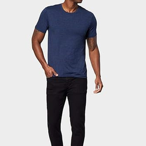 T-shirt en coton à col rond pour homme, coupe standard, tissu doux et confortable, tissu de qualité supérieure, logo personnalisé, vêtements OEM ODM, fournisseur en gros d'usine - Product Image 1