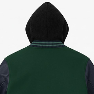 Latest Designs Long Sleeve Men Hooded Baseball Premium Quality Letterman Baseball School College Bomber Varsity Jacket For <b>Boys</b> - Product Image 6