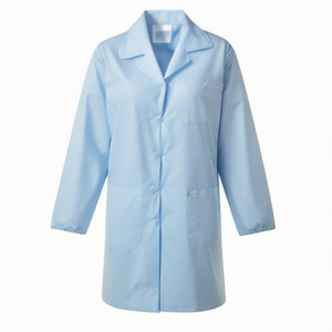 เสื้อกาวน์สำหรับใช้ในห้องปฏิบัติการแบบใช้ประจำวัน ดีไซน์แขนยาว ปิดด้านหน้า มีกระเป๋าใช้งานสะดวก และสวมใส่สบาย เหมาะสำหรับงานทีมงานบริการ - Product Image 1
