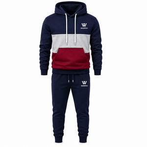 2026 New <b>Boys</b> Heavyweight Breathable 100% Cotton Tracksuit Custom Logo Printed 2-in-1 Zip Jacket Jogger Pants Athletic - Product Image 1