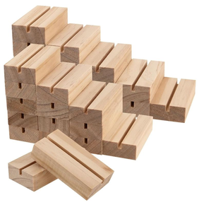 Soportes de Madera Natural para Números, Exhibidores de Tarjetas de Madera Dura, Soporte Minimalista de Madera para Mostrar Menús en Mesa - Product Image 1