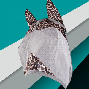 Masque anti-mouches de luxe de haute qualité pour chevaux avec taille et couleur personnalisables, en maille de nylon, protection pour la tête - Product Image 4