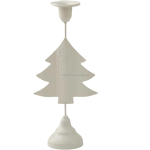 Premium Christmas Tree Taper <b>Candlestick</b> • Luxury Festive Gold Holiday Candle Holder - Product Image 1