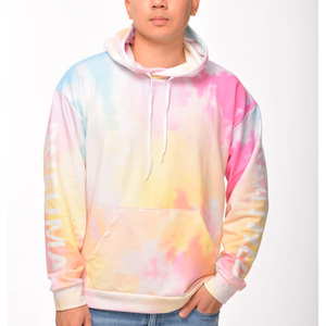 Sudadera con Capucha Unisex Rosa Tie Dye para Invierno, 100% Algodón, Forro Polar de Peso Medio, Transpirable, para Universidad - Product Image 4