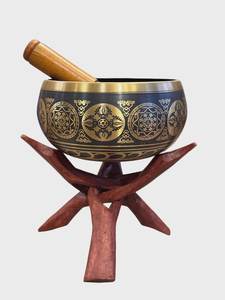 Bol chantant rose de l'Himalaya - Bol sonore en métal artisanal pour la méditation quotidienne - Product Image 5