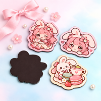 Aimants de réfrigérateur en acrylique avec logo personnalisé, cadeaux promotionnels avec impressions de dessins animés/anime et finition époxy