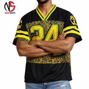 Unisex Oversized <b>Mesh</b> American Football Jersey Men Custom Sublimation Pattern Design NURAK's Sports <b>Top</b> Wholesale Manufacturer - Product Image 4