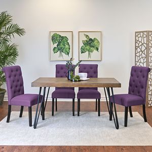 Set da pranzo Ashford da 5 pezzi, tavolo Hairpin con 4 sedie, 4 opzioni di colore - Product Image 1