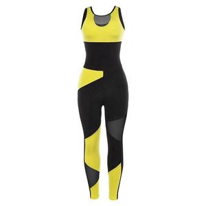 Combinaison de yoga élégante pour femmes, avec empiècements en mesh, tenue de sport confortable pour la gym, les entraînements et les activités sportives. - Product Image 1