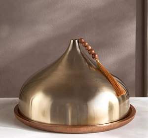 Plats de service de luxe en acier inoxydable, design moderne et écologique, pour buffets de mariage indiens, chauffe-plats - Product Image 1