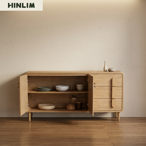 Modern Wooden <b>Sideboard</b> with <b>Storage</b> Drawers and Cabinet for Dining Room Furniture - Product Image 1
