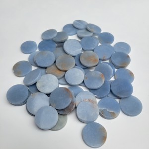 หินควอตซ์สีฟ้าคริสตัลคุณภาพพรีเมียมขัดเงาอย่างดี ขนาด 25 มม. สำหรับทำเครื่องประดับ เสริมความรัก บำบัดรักษา ฟงชุ่ย - Product Image 5