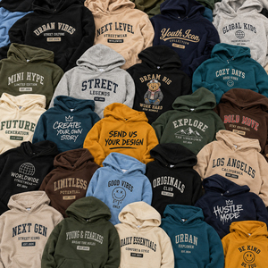 Lot de stock en gros – Vente en gros de sweats à capuche pour enfants – Vêtements d'hiver – Logo personnalisé – Coton molletonné – Design imprimé – Sweats à capuche - Product Image 6