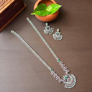 Oxidised Peacock Fashion Jewelry Necklace Set - Product Image 1