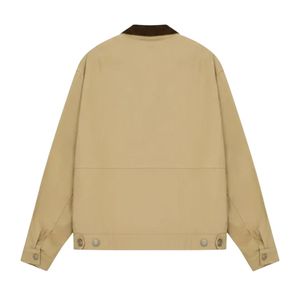 Chaqueta con Cuello en Contraste para Hombre y Mujer en Color Beige con Diseño Elegante, Cierre de Cremallera, Tela de Alta Calidad y Ajuste Cómodo - Product Image 2