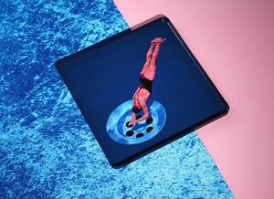 Bandeja de Metal Esmaltada Cuadrada Azul de Primera Calidad Personalizada para Regalos de Bar Mitzvah y Navidad - Multifuncional, Resistente al Calor, Moderna - Product Image 5