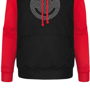 Sweat à capuche pour homme en mélange coton-polyester, à strass interchangeables, matrice de cristaux régulatrice de température, avec cordon de serrage - Product Image 4
