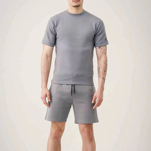 เสื้อยืดแขนสั้นผู้ชายสไตล์วินเทจสำหรับฤดูร้อน ระบายอากาศได้ดี แห้งเร็ว และกางเกงขาสั้นออกกำลังกาย-ขายส่ง - Product Image 6