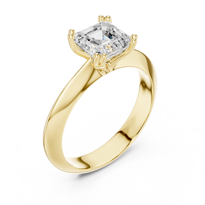 แหวนแต่งงานทองคำแท้ 14k คลาสสิก ประดับเพชรทรง Asscher น้ำหนัก 1.5 กะรัต เกรด E VS1 เพาะเลี้ยงในห้องปฏิบัติการ พร้อมใบรับรอง IGI สำหรับผู้หญิง - Product Image 3