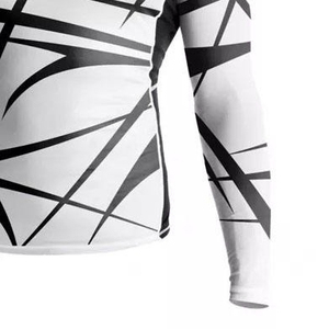 High Quality Men Rash Guard Compression Fit Spandex Quick Dry MMA BJJ Gym Training Wear Long Sleeve Custom Logo OEM - Product Image 4