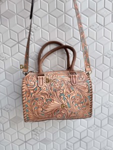 Bolso de Mano de Cuero Tallado a Mano, Estilo Bohemio, Duradero, Nuevo, Hecho a Mano, Estilo Occidental, Multiusos - Product Image 5