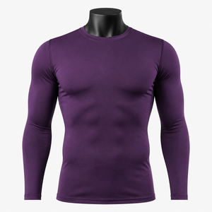 Custom Unisex <b>Long</b> <b>Sleeve</b> <b>Compression</b> <b>Shirt</b> Slim Fit Breathable Quick Dry Eco-Friendly Athletic Performance Rash Guard - Product Image 1