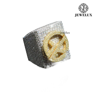 Meilleur prix Jewelux Bague de cocktail unisexe en argent 925 plaqué rhodium de luxe avec sertissage en diamant style Hiphop d'Inde - Product Image 1
