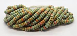 ลูกปัดโอปอลสีเขียวทรงกลมเรียบ AAA หายาก ขนาด 9-9.5 มม. ลูกปัดโอปอลลายจุดสีส้ม ขนาด 16 นิ้ว สีเขียวธรรมชาติ - Product Image 6