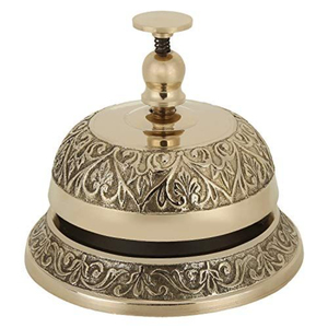 Nautical Desk <b>Bell</b> Vintage Service Calling <b>Bell</b> Premium Ornate Metal Tabletop <b>Bell</b> for Office Desk Shop Counter - Product Image 5