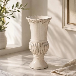 Highest Quality <b>Ceramic</b> Tabletop <b>Vase</b> Shabby Chic Style Matte Finish Exquisite Durable Design 8-16 Inches High - Product Image 1