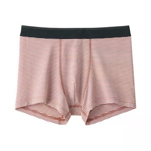 Men's Cotton Underwear Comfortable Breathable <b>Boxer</b> Shorts Mid-Waist Fit Custom Logo Breathable Cotton Stripped Underwear <b>Trunks</b> - Product Image 5