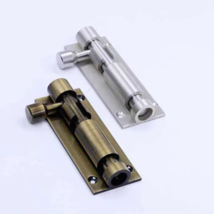 Solid Brass <b>Security</b> Door <b>Bolt</b> with Antique Brass Slide Latch Lock Easy Installation for Wooden Doors & Cabinets Luxury Modern - Product Image 1