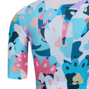 Jersey de Ciclismo Unisex con Logotipo Personalizado Impreso en la Parte Delantera, de Secado Rápido, Transpirable, Manga Corta, 100% Poliéster, Venta al Por Mayor de Fábrica - Product Image 6